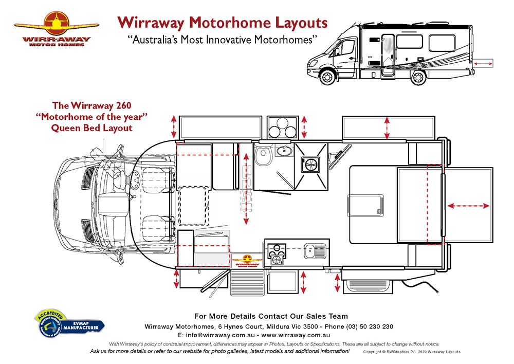 Wirraway 260 SL Motorhome Showing the slideout room
